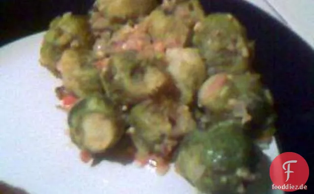 Rosenkohl in Zwiebel/Senf-Sauce