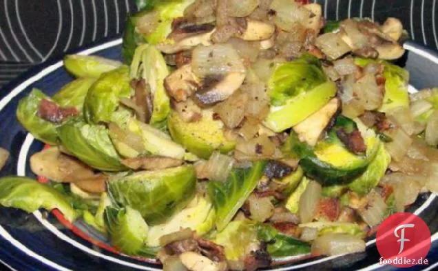 Speck-Pilz-Rosenkohl