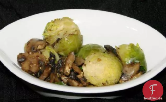 Rosenkohl Mit Pilzen-Glasur