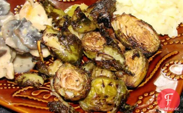 Rosenkohl und Paprika