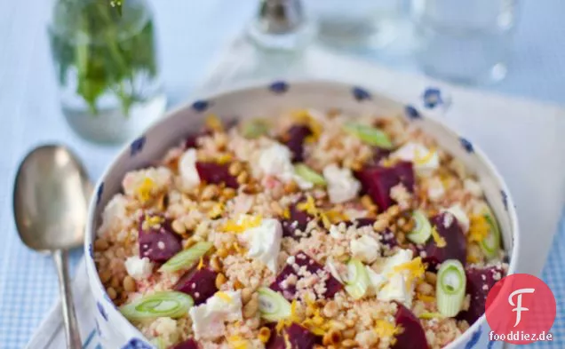 Zingy Rote Beete, Feta-Käse, Cous-Cous-Salat