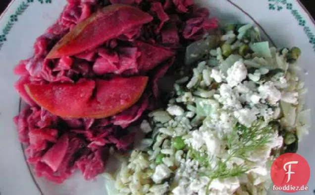 Geschmorter Rotkohl und Äpfel