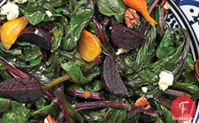 Gebratener Rübensalat mit Blauschimmelkäse