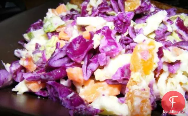 Rotkohl und Obst Slaw