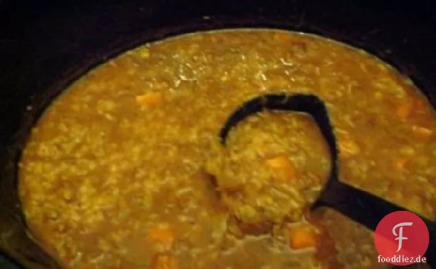 Würzige Rinderhackfleisch-Gemüsesuppe
