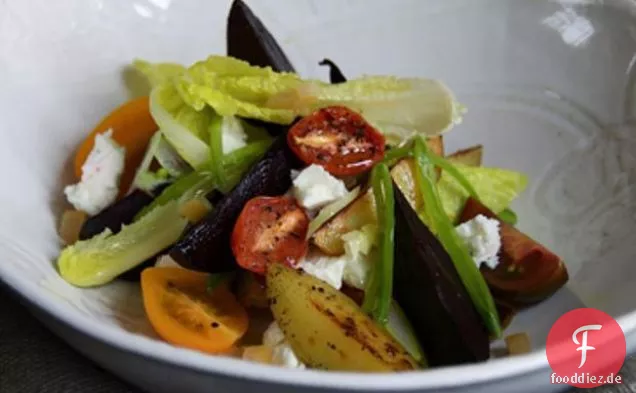 Warm eingelegte Rote Beete und Erbstück Tomatensalat