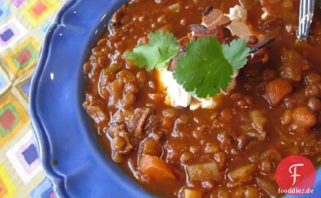 Linsensuppe mit Speck