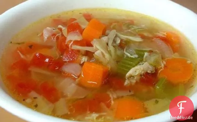 Kohl und Tomaten Hühnersuppe