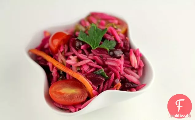 Rezept für Rüben- oder Kartoffel-Nudelsalat