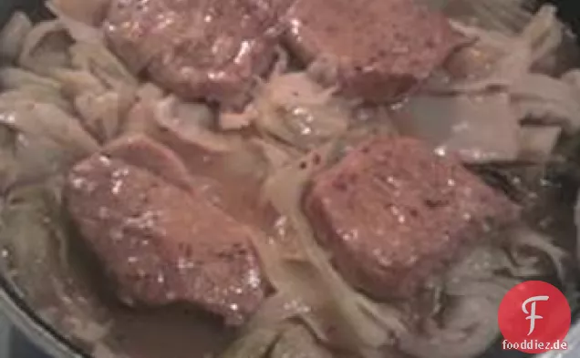 Einfache Schweinefleisch und Kohl Pfanne