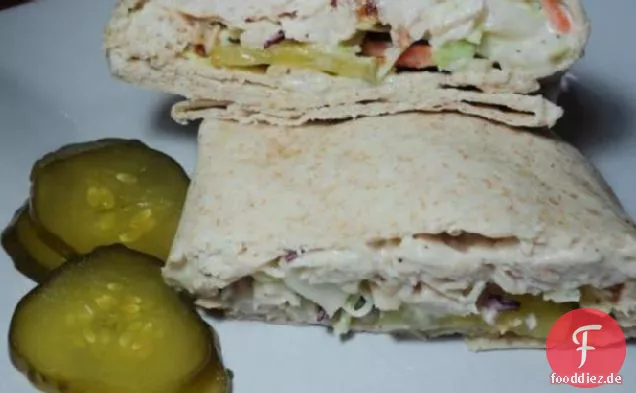 Gegrillte Hähnchen Wraps