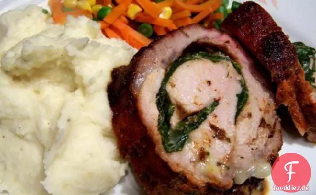 Gegrillte gefüllte Schweinelende
