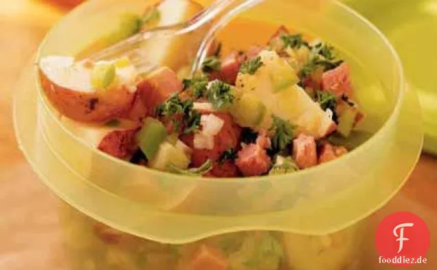 Kartoffelsalat nach deutscher Art mit Schinken