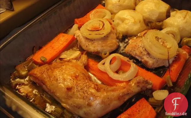 Schinkensteak mit Apfelfüllung