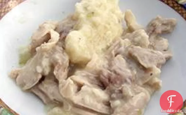 Altmodisches Huhn und Knödel