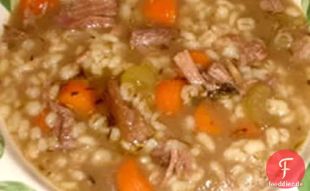 Rindfleisch und Gerstensuppe ich