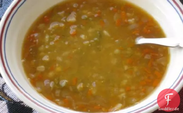 Grüne Split Pea & Gerste Suppe
