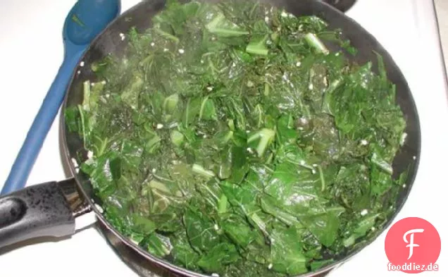 Zitrone-Knoblauch Greens Saute