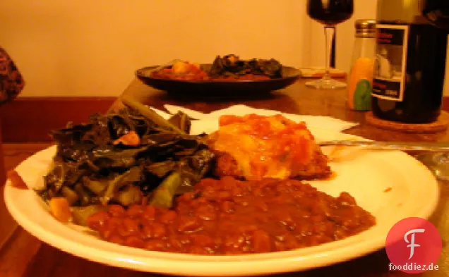 Würzige südliche Collard Greens