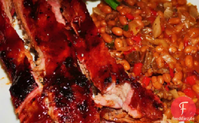 Ribs 'n' Greens mit Weizenbeeren