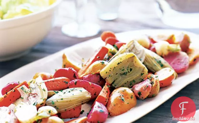 Gebratenes Gemüse mit Vinaigrette