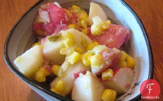 Kartoffelsalat mit Mais und Jalapeno Vinaigrette