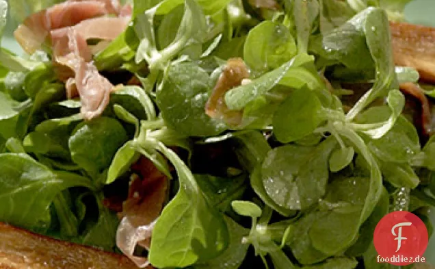 Mache, Prosciutto und Pastinakensalat