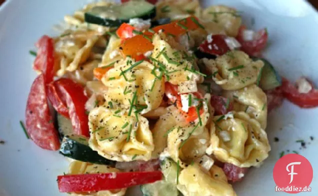 Abendessen heute Abend: Tortellini Nudelsalat