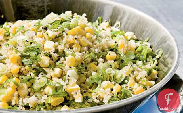 Quinoa-, Mais- und Minzsalat