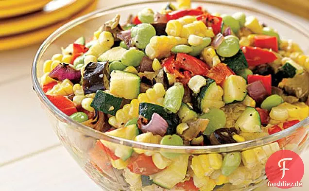 Gegrillter Gemüse-Succotash-Salat