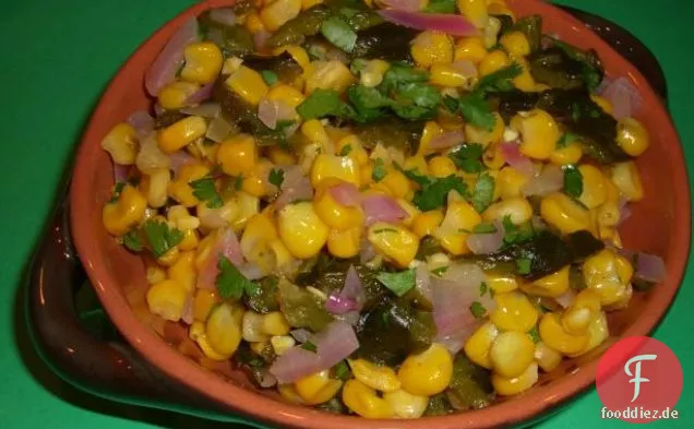Mais und Feuer Geröstete Poblano-Salat Mit Koriander
