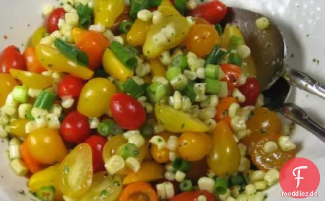 Mais-Tomaten-Salat Mit Koriander-Dressing