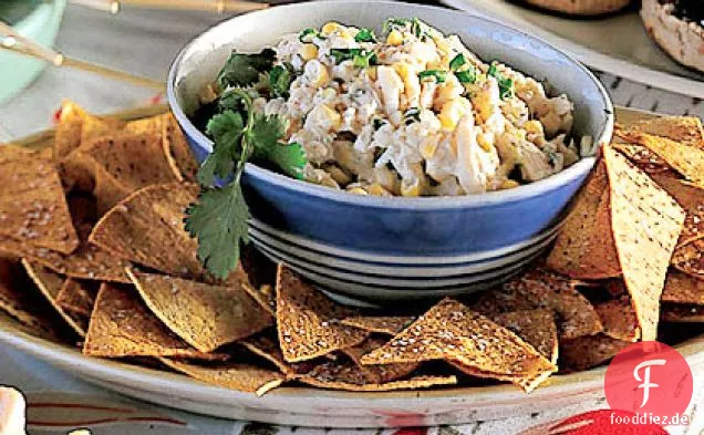 Kosmischer Krabbensalat mit Maischips