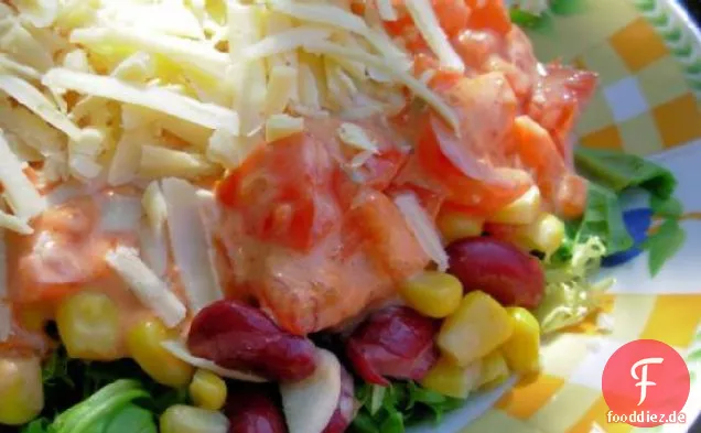 Fettarmer südwestlicher Schichtsalat