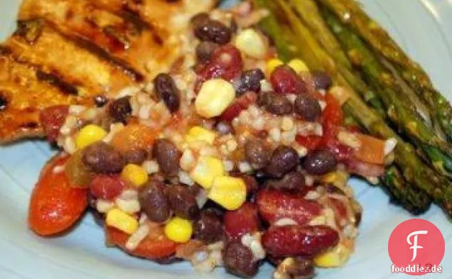 Mexikanischer Bohnen-Mais-Reissalat