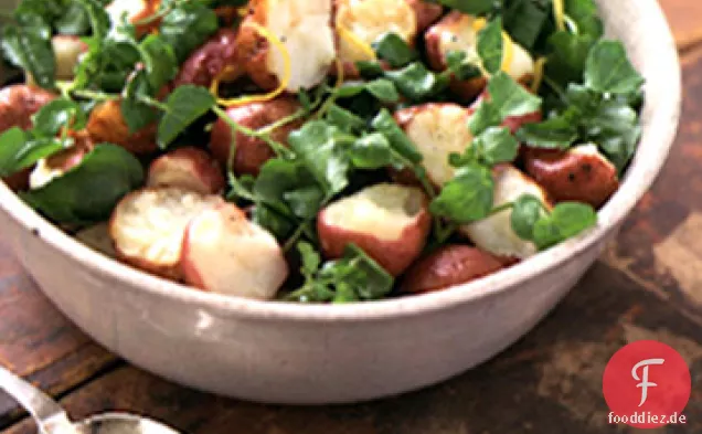 Warmer Kartoffel- und Brunnenkressesalat