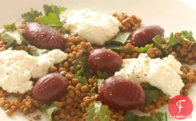 Warmer Linsensalat mit Rüben & Ricotta