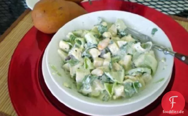 Endivien-Birnen-Salat mit Gorgonzola-Creme-Dressing