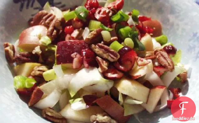 Belgischer Endivien-Apfel-Salat mit Cranberry-Vinaigrette