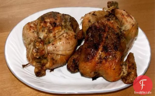 Pistazie Crusted Cornish Spiel Hennen