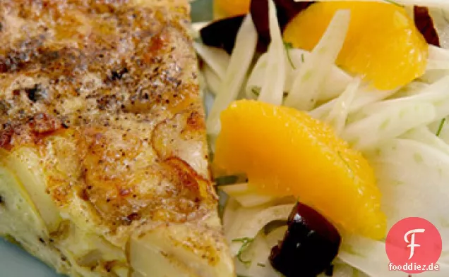 Fenchel-, Orangen- und Olivensalat