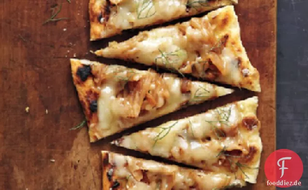 Fontina, Fenchel und Zwiebel Pizza
