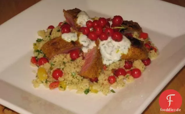 Lammkoteletts mit Rotwein und Rosmarinsauce