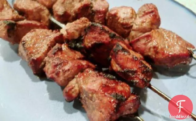 BBQ Kiwis Lamm-Kebabs
