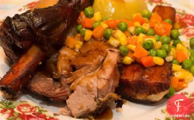 Knoblauch und Rosmarin-Lammbraten