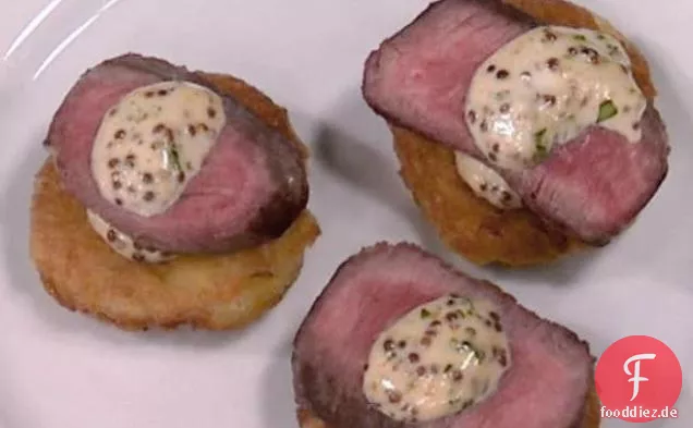 Herzhaft mit gebratener Lammlende und Vollkorn-Senf-Aioli