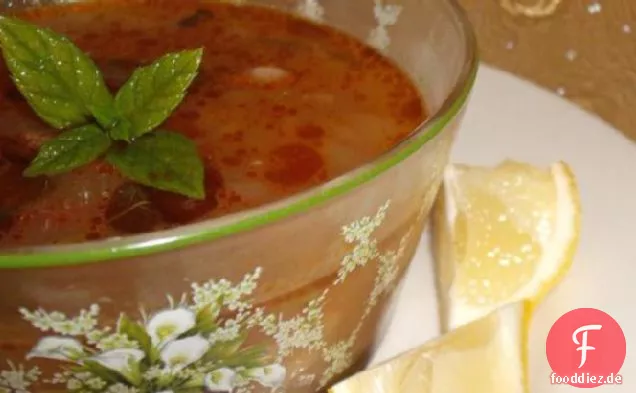 Shorba Libiya - Libysche Lamm-Kichererbsensuppe
