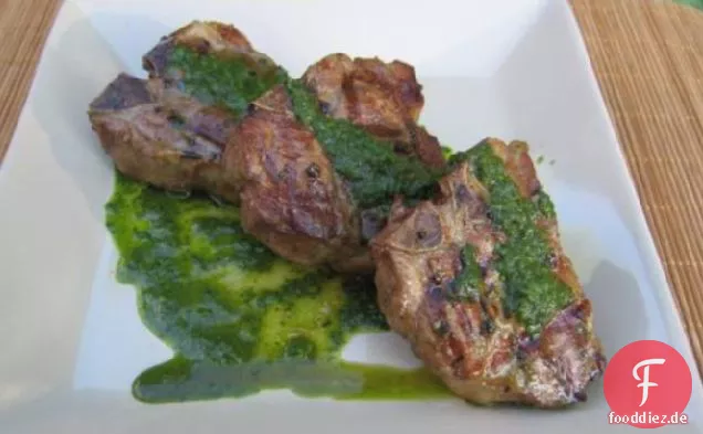 Lammkoteletts Mit Koriander-Minze Chimichurri