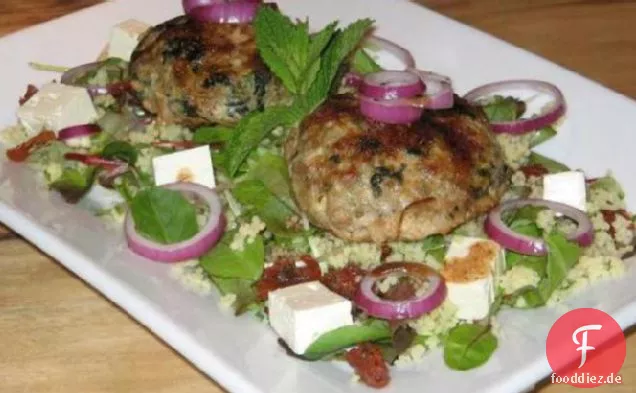 Lamm, Spinat, Feta-Burger