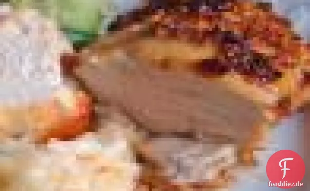 Honig und fünf gewürztes Lamm mit Stir Fry Gemüse